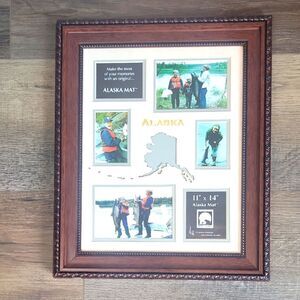 Alaska Mat Photo Frame Real Wood Brown 14" X 17"
